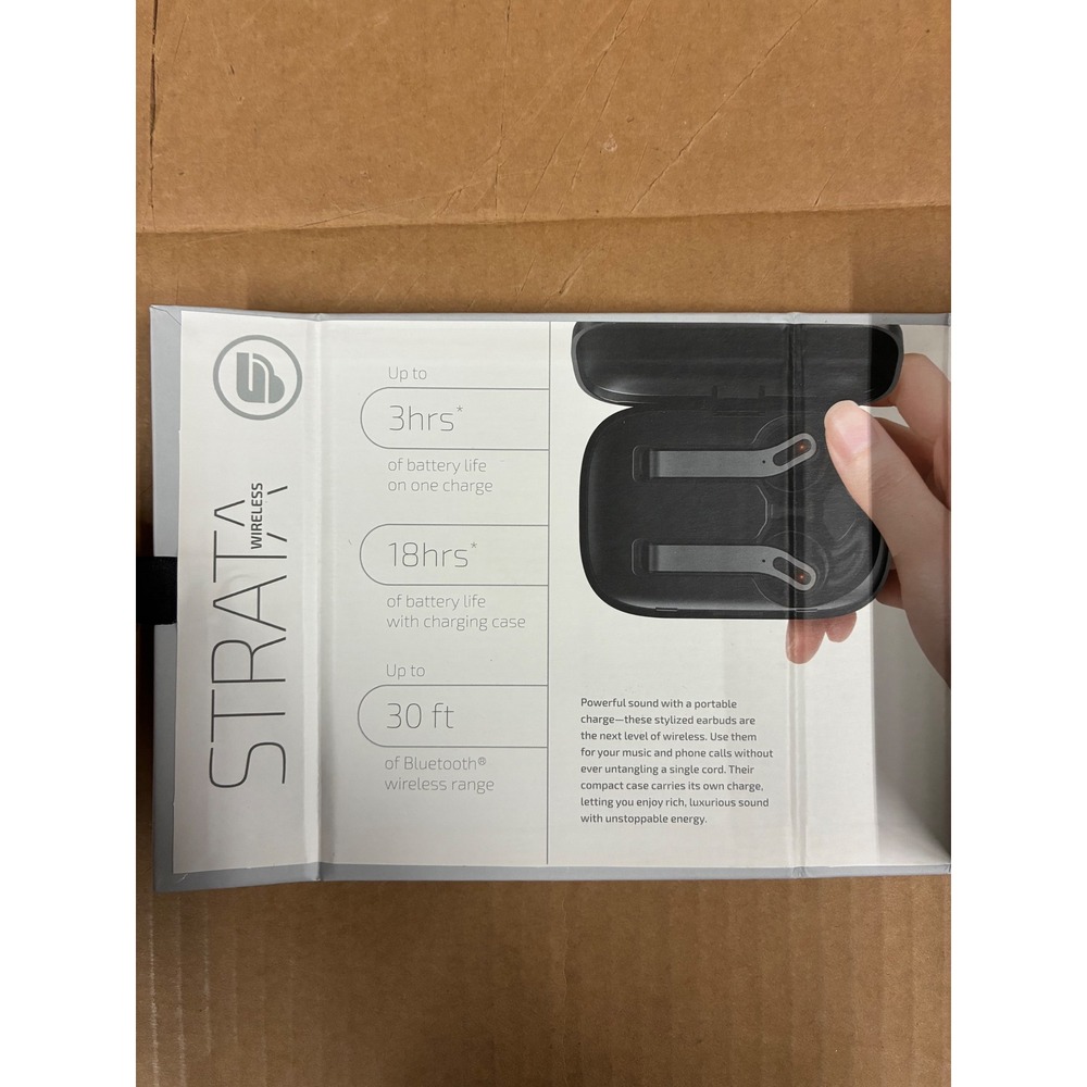 Merkury Innovations Strata True Wireless Bluetooth Earbuds Black UZ-TWE04-101 - Picture 3 of 7